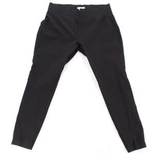 Matty M Women's Black Pull-On Slim Leg Work Office Stretch Pants Size L